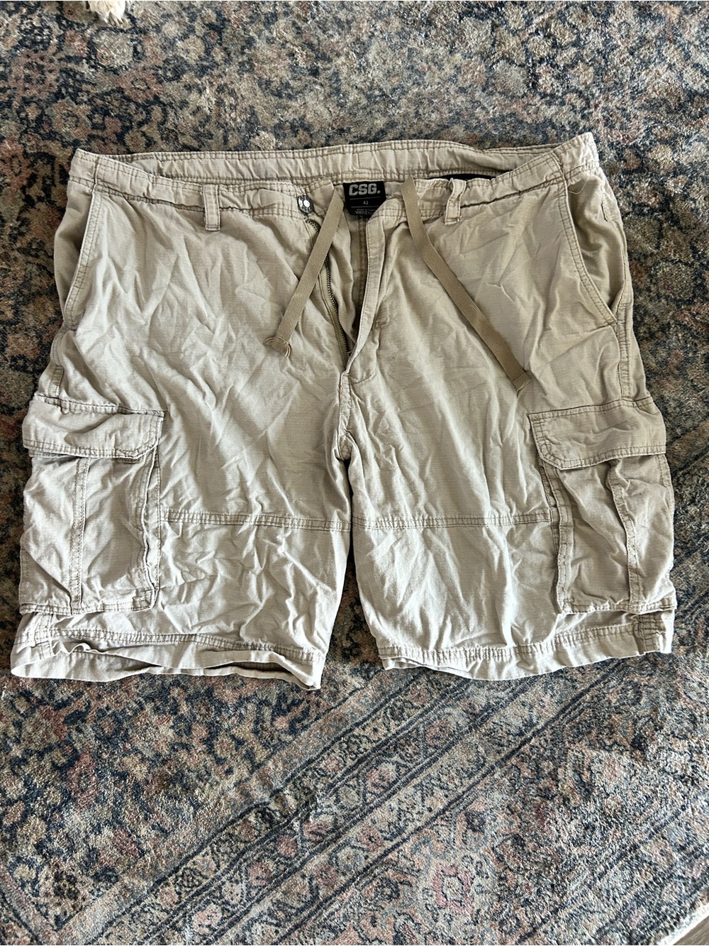 Champs Tan Cargo Shorts with Drawstring